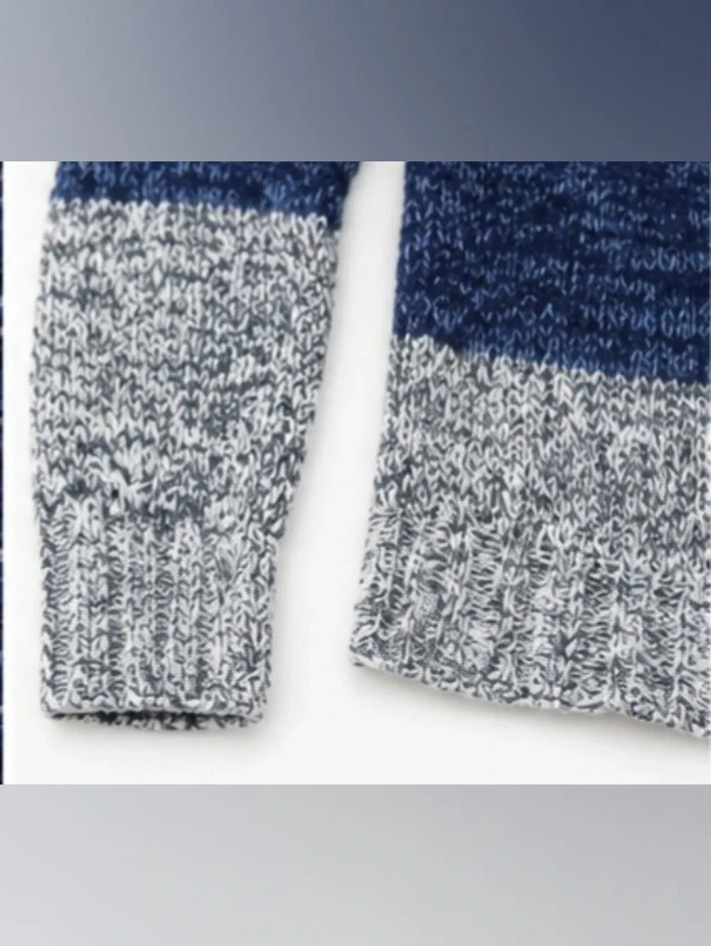 J.Crew XL Blue & White Striped Cable Knit Sweater | Cotton Linen Blend Pullover